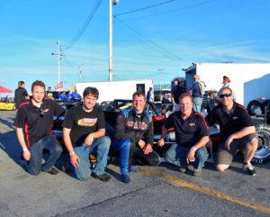 Osetek Shampine supermodified crew at Oswego Speedway