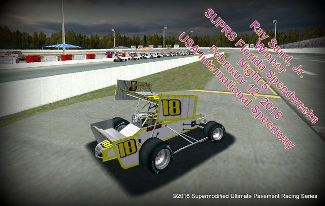 Ray Sand Jr USA International sim racing feature winner