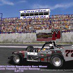 Kevin Timmins shoots across finish line to win at Sunrise Raceway