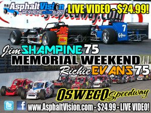 asphalt vision streaming video at oswego speedway graphic