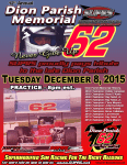 SUPRS 12th Annual Dion Parish Memorial supermodified sim race poster