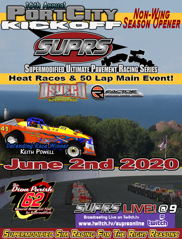 SUPRS 2020 Port City Kick-Off at Oswego Speedway poster