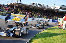 ISMA supermodifieds roar through turn one at Oswego Speedway