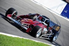 Jeff Abold supermodified at Oswego Speedway