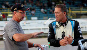 Pat Lavery and Billy Samuels at Oswego Speedway