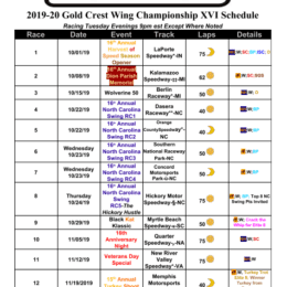 SUPRS 2019-20 Gold Crest Wing Championship Schedule screenshot
