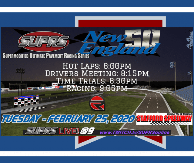 SUPRS 2020 New England 50 returns to Stafford Motor Speedway on February 25