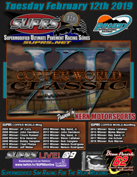 SUPRS Copper World Classic XV presented by Kern Motorsports poster by BreezeGraphics.com