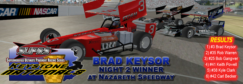 SUPRS 14th Annual Keystone Nationals Night 2 Nazareth Speedway Victory Lane art