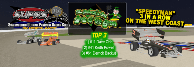 SUPRS St. Patrick's Day Grab O' the Green victory lane art