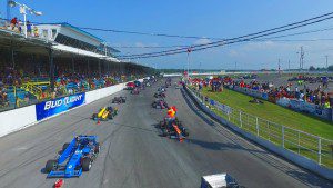 oswego speedway schedule features 60th running of International Classic 200 shown here in a drone photo