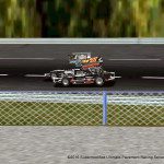 Bob Gangwer passes Rob Warren for the lead at RT 93 Raceway