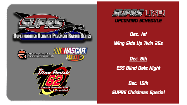 SUPRS December 2020 schedule